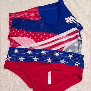 Victoria’s Secret July 4th American Flag assorted panties New S/M lot of 4
